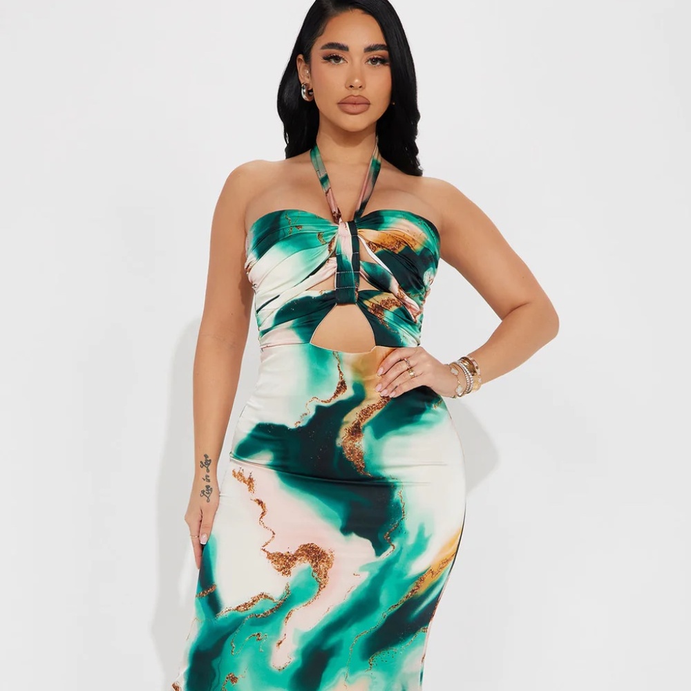 Fashion Nova Private Islands Maxi Dress NWOT Size XL